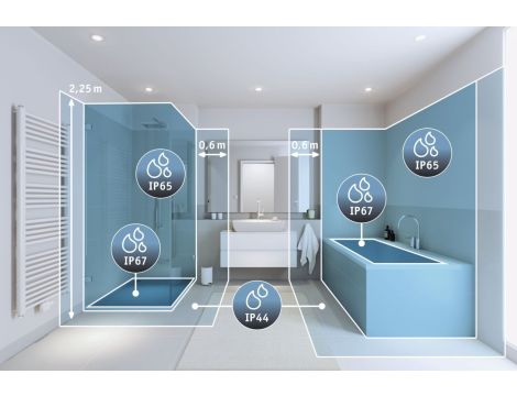 Oprawa ścienna nad lustro ORGON LED 1,5W 3000K 850lm 720mm IP44 230V czarny / aluminium - 6