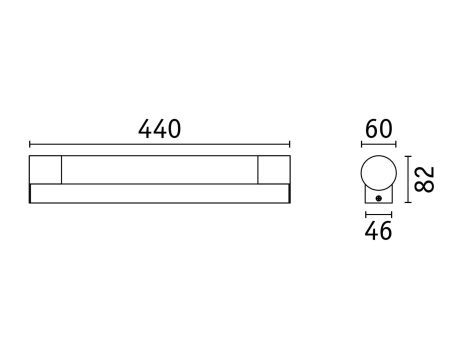 Oprawa ścienna nad lustro ARNEB LED 12W 3000K 1000lm 600mm IP44 230V czarny / aluminium - 6