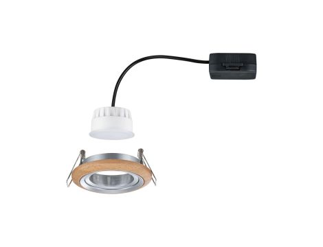 Oprawa do wbudowania LANATI COIN LED 6W 470lm 84mm 2700K IP20 230V drewno / aluminium - 5