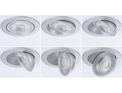 Oprawa do wbudowania AUMUS LED 3-STEP DIM 5W 700lm 105mm 2700K-6500K IP20 230V chrom matowy / aluminium - 5