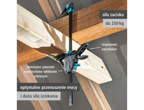Ścisk jednoręczny 915 mm PRO MAX wolfcraft - 5