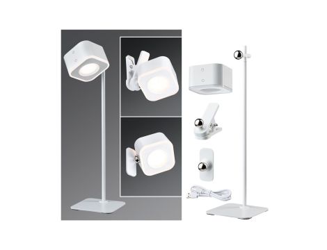 Lampka stołowa VARIA LED 3W DIM USB-C 2700K-6500K magnes klips 250/60lm 5V biały / metal - 14