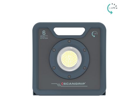 Wytrzymała akumulatorowo - sieciowa lampa robocza LED 6000 lm 37 W Scangrip NOVA 6 C+R forLIFE 03.6205