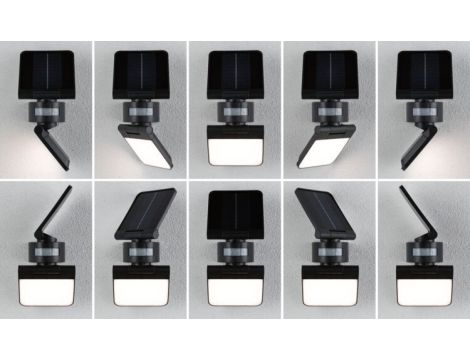 Oprawa elewacyjna LESLA LED 12.5W solar PIR 1000lm 3000K IP65 USB-C 3.6V antracyt / tworzywo sztuczne - 5