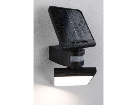Oprawa elewacyjna LESLA LED 12.5W solar PIR 1000lm 3000K IP65 USB-C 3.6V antracyt / tworzywo sztuczne - 3