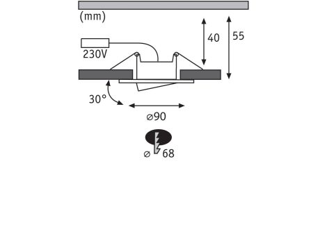 Zestaw opraw do wbudowania CALLA LED 10x5W 430lm okrągła wychylna 3000/4000/6500K IP65 230V biały matowy - 9