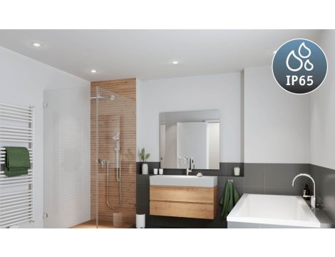 Zestaw opraw do wbudowania CALLA LED 10x5W 430lm okrągła wychylna 3000/4000/6500K IP65 230V biały matowy - 7