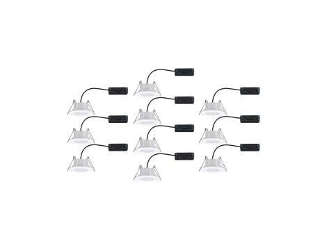 Zestaw opraw do wbudowania CALLA LED 10x5W 430lm okrągła wychylna 3000/4000/6500K IP65 230V biały matowy - 4