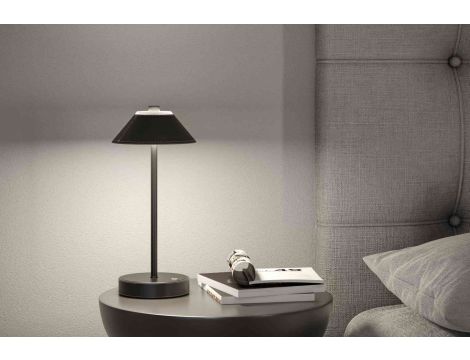 Lampka stołowa akumulatorowa PELLINI LED DIM USB-C 2W 300lm 3000K-6500K IP20 czarny matowy / metal - 7