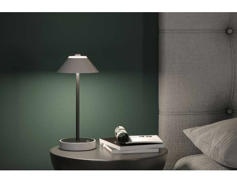 Lampka stołowa akumulatorowa PELLINI LED DIM USB-C 2W 300lm 3000K-6500K IP20 beżowy / czarny matowy / metal - 8