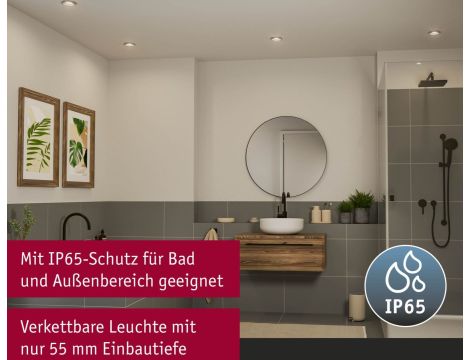 Oprawa wpuszczana SORMUS LED 6.5W 560lm / 180lm 3000K IP65 230V chrom matowy / tworzywo sztuczne - 4