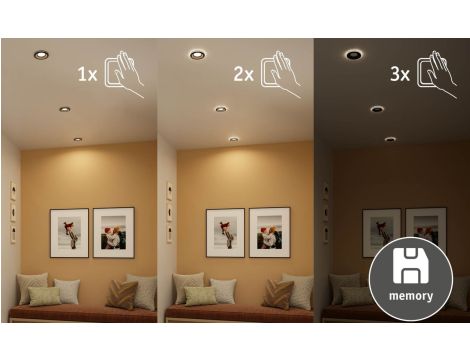 Oprawa wpuszczana SORMUS LED 6.5W 560lm / 180lm 3000K IP65 230V czarny / tworzywo sztuczne - 4