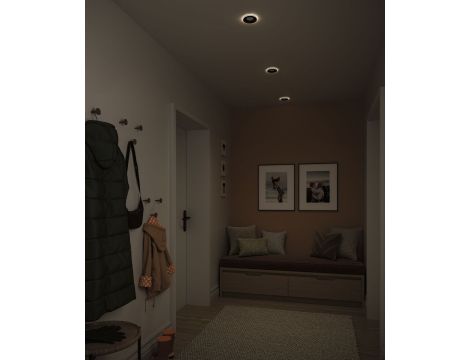 Oprawa wpuszczana SORMUS LED 6.5W 560lm / 180lm 3000K IP65 230V czarny / tworzywo sztuczne - 12