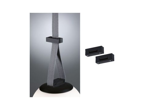 Zacisk prosty taśmy systemu ULine 2 szt. IP20 czarny / aluminum