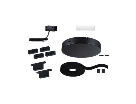 Zestaw podstawowy systemu ULine z taśmą 5m czarny max.60W 230V/48V czarny / aluminum