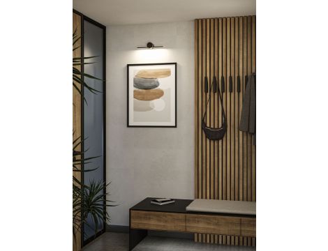 Oprawa ścienna SAVA LED nad lustro 4,2W 250lm 3000K 300mm IP44 230V czarny matowy / metal - 6