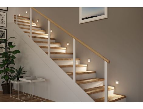 Oprawa przyschodowa TSARO LED kwadrat 1x1,W 80lm 2700K IP20 230V biały matowy / tworzywo sztuczne - 3