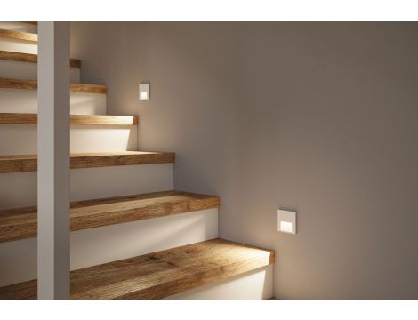 Oprawa przyschodowa TSARO LED kwadrat 1x1,W 80lm 2700K IP20 230V biały matowy / tworzywo sztuczne - 5