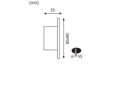 Oprawa przyschodowa TSARO LED kwadrat 1x1,W 80lm 2700K IP20 230V biały matowy / tworzywo sztuczne - 14