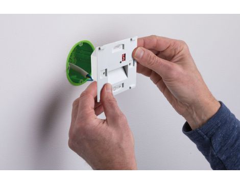 Oprawa przyschodowa TSARO LED kwadrat 1x1,W 80lm 2700K IP20 230V chrom matowy / tworzywo sztuczne - 10