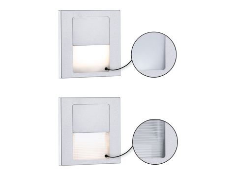 Oprawa przyschodowa TSARO LED kwadrat 1x1,W 80lm 2700K IP20 230V chrom matowy / tworzywo sztuczne - 4