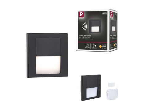 Oprawa przyschodowa TSARO LED kwadrat 1x1,W 80lm 2700K IP20 230V czarny matowy / tworzywo sztuczne - 14