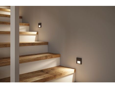 Oprawa przyschodowa TSARO LED kwadrat 1x1,W 80lm 2700K IP20 230V czarny matowy / tworzywo sztuczne - 9