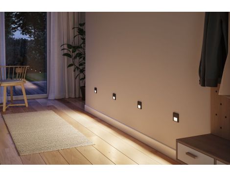 Oprawa przyschodowa TSARO LED kwadrat 1x1,W 80lm 2700K IP20 230V czarny matowy / tworzywo sztuczne - 8