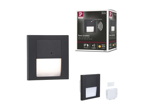 Oprawa przyschodowa TSARO LED czujnik ruchu i zmierzchu kwadrat 1x1,W 80lm 2700K IP20 230V czarny matowy / tworzywo sztuczne - 15