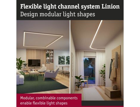 Oprawa liniowa systemu LINION LED 17W 1m 3000K IP20 24V chrom matowy / aluminium - 14