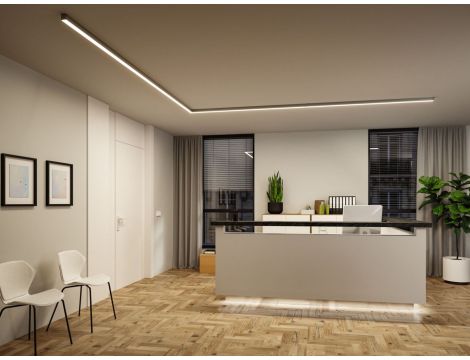 Oprawa liniowa systemu LINION LED 25,5W 1,5m 3000K IP20 24V chrom matowy / aluminium - 7