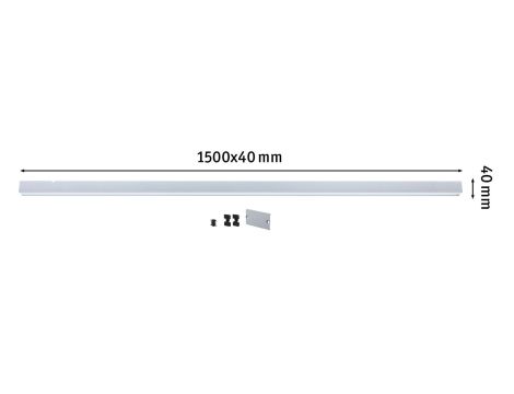 Oprawa liniowa systemu LINION LED 25,5W 1,5m 3000K IP20 24V chrom matowy / aluminium - 16