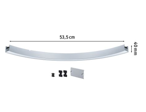 Profil świetlny systemu Linion wygięty 90st. 13W 1400lm 3000K 24V chrom mat / aluminium / tworzywo sztuczne - 9