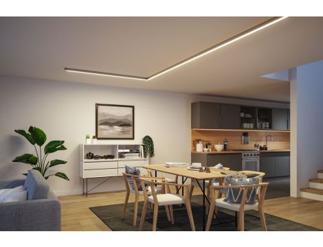 Oprawa liniowa systemu LINION LED SH ZIgbee17W 1m 3000K IP20 150VA 24V chrom matowy RAL 9006 / aluminium - 7