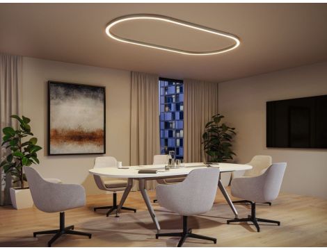 Oprawa liniowa systemu LINION Power Channel LED 17W 1m 3000K IP20 100VA 230V/24V chrom matowy RAL 9006 / aluminium - 6