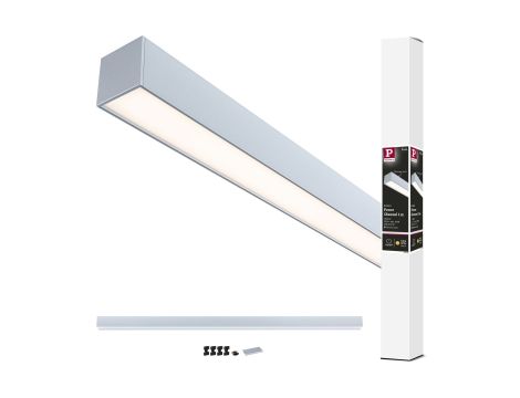 Oprawa liniowa systemu LINION Power Channel LED 17W 1m 3000K IP20 100VA 230V/24V chrom matowy RAL 9006 / aluminium - 16