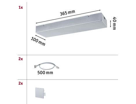 Zasilanie systemu Linion Power Box 230/24V max. 120W chrom mat / tworzywo sztuczne - 8