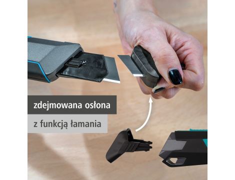 Nóż z odłamywanym ostrzem 25 mm PRO SAFETY, wolfcraft - 9