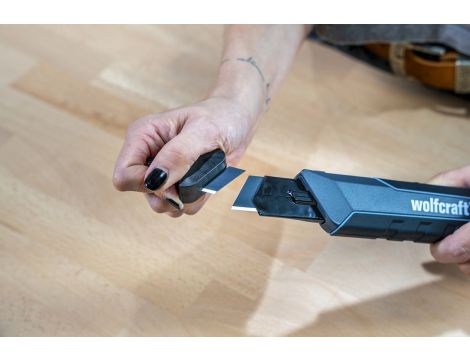 Nóż z odłamywanym ostrzem 25 mm PRO SAFETY, wolfcraft - 12