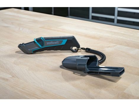 Nóż z futerałem, z ostrzem trapezowym PRO SAFETY wolfcraft - 13