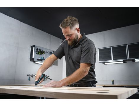 Nóż z futerałem, z ostrzem trapezowym PRO SAFETY wolfcraft - 10