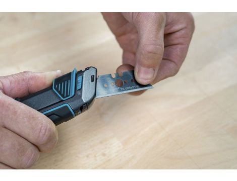 Nóż z futerałem, z ostrzem trapezowym PRO SAFETY wolfcraft - 12