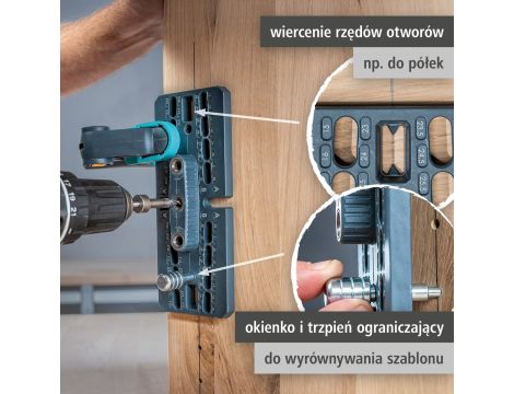 Zestaw mimośrodowych złączy meblowych, wolfcraft - 4