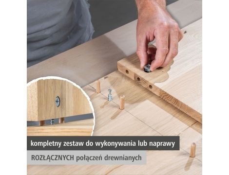 Zestaw mimośrodowych złączy meblowych, wolfcraft - 6