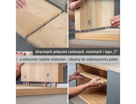 Zestaw mimośrodowych złączy meblowych, wolfcraft - 7