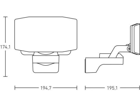 Naświetlacz bez czujnika Steinel XLED Protect  PIR 13,6W 3000K 1642lm IP54 IK03 230V antracytowy / tworzywo sztuczne - 6