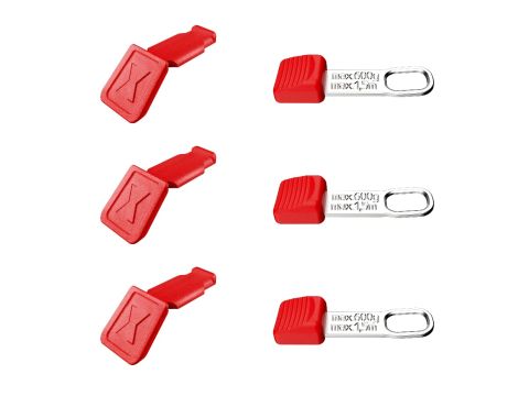 Knipex - Klipsy TetheredTool + klipsy ColorCode czerwone, po 3 sztuki - 00 63 06 TCR