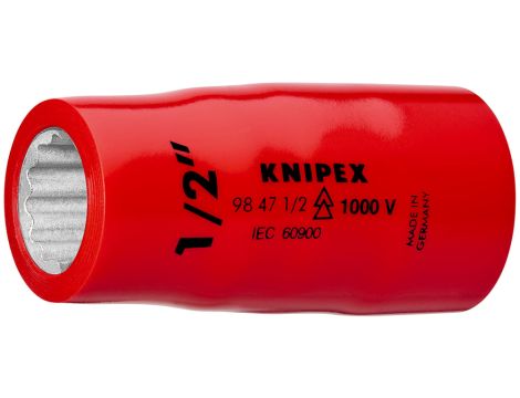 Knipex - Nasadka sześciokątna (podwójny profil sześciokątny), Z gniazdem czworokątnym 1/2" - 98 47 11/16"