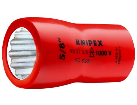 Knipex - Nasadka sześciokątna (podwójny profil sześciokątny), Z gniazdem czworokątnym 3/8" - 98 37 5/16"