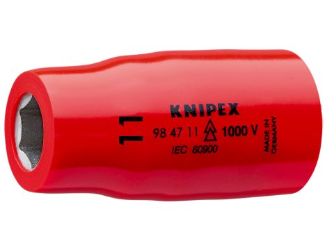 Knipex - Nasadka sześciokątna do śrub z łbem sześciokątnym, Z gniazdem czworokątnym 1/2" - 98 47 11